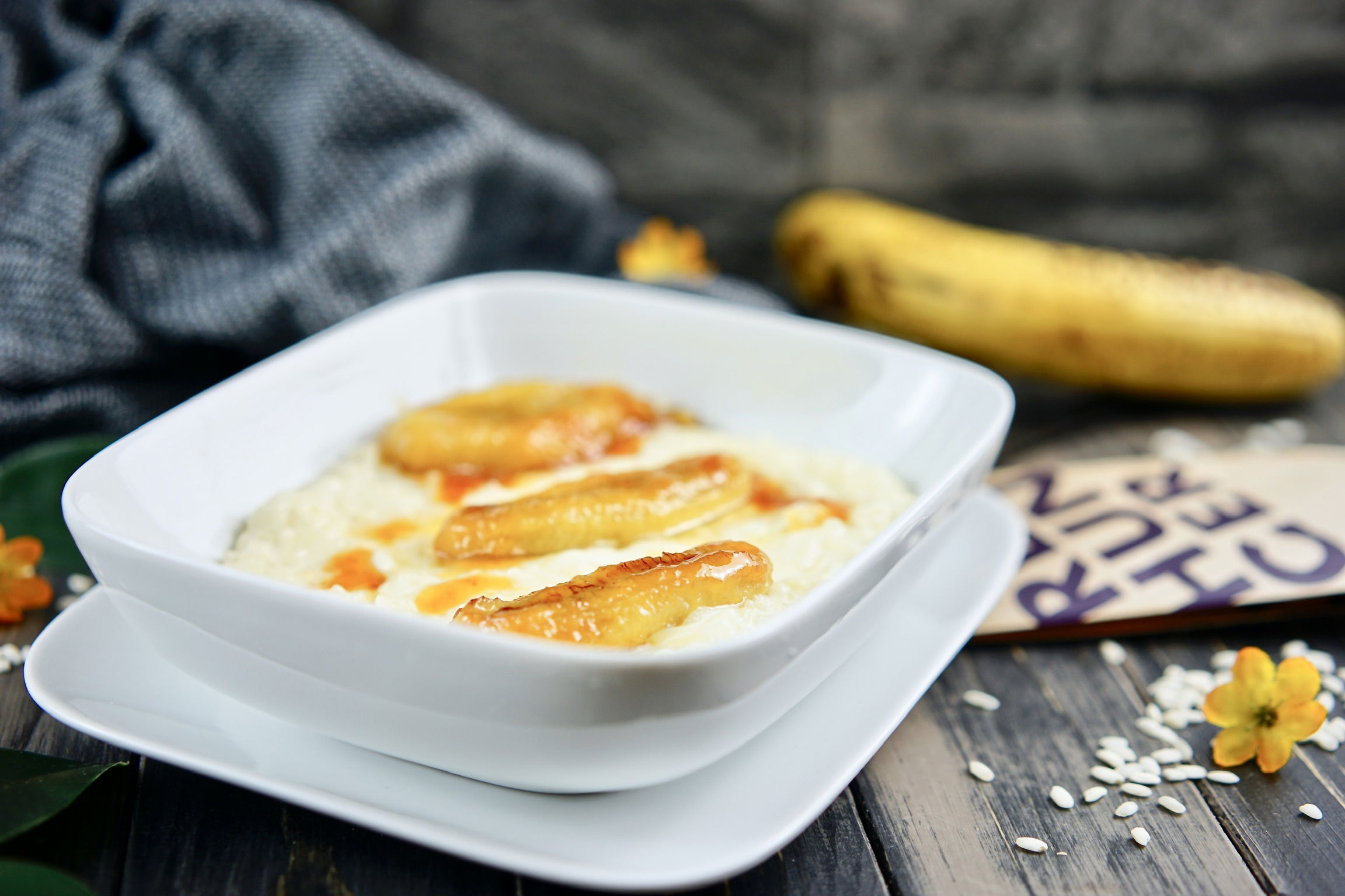 Cremiger Milchreis mit karamellisierter Banane