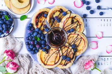 Apfel Zimt Pancakes mit Reismehl