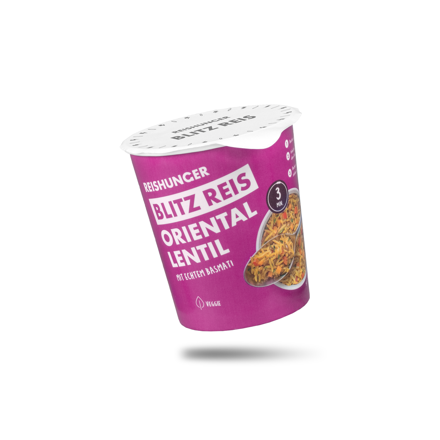 Blitz Reis Oriental Lentil (70 g) | Fertig in 3 Minuten | Basmati Reis mit Linsen | Frisch & Würzig