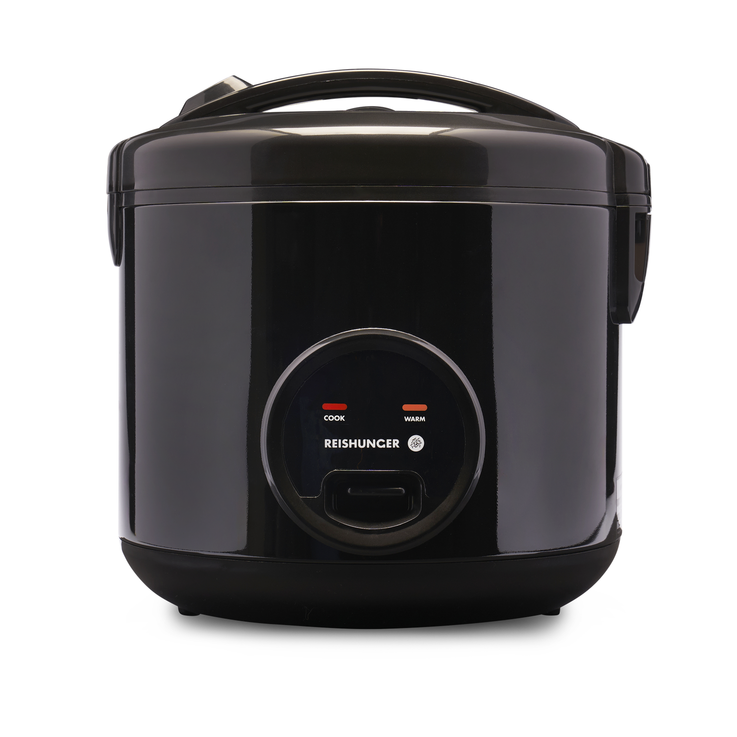 Reishunger Basis Reiskocher (1,8 l) | Schwarz | Elektrischer Reiskocher mit Dampfgarfunktion| Innentopf mit Keramikbeschichtung