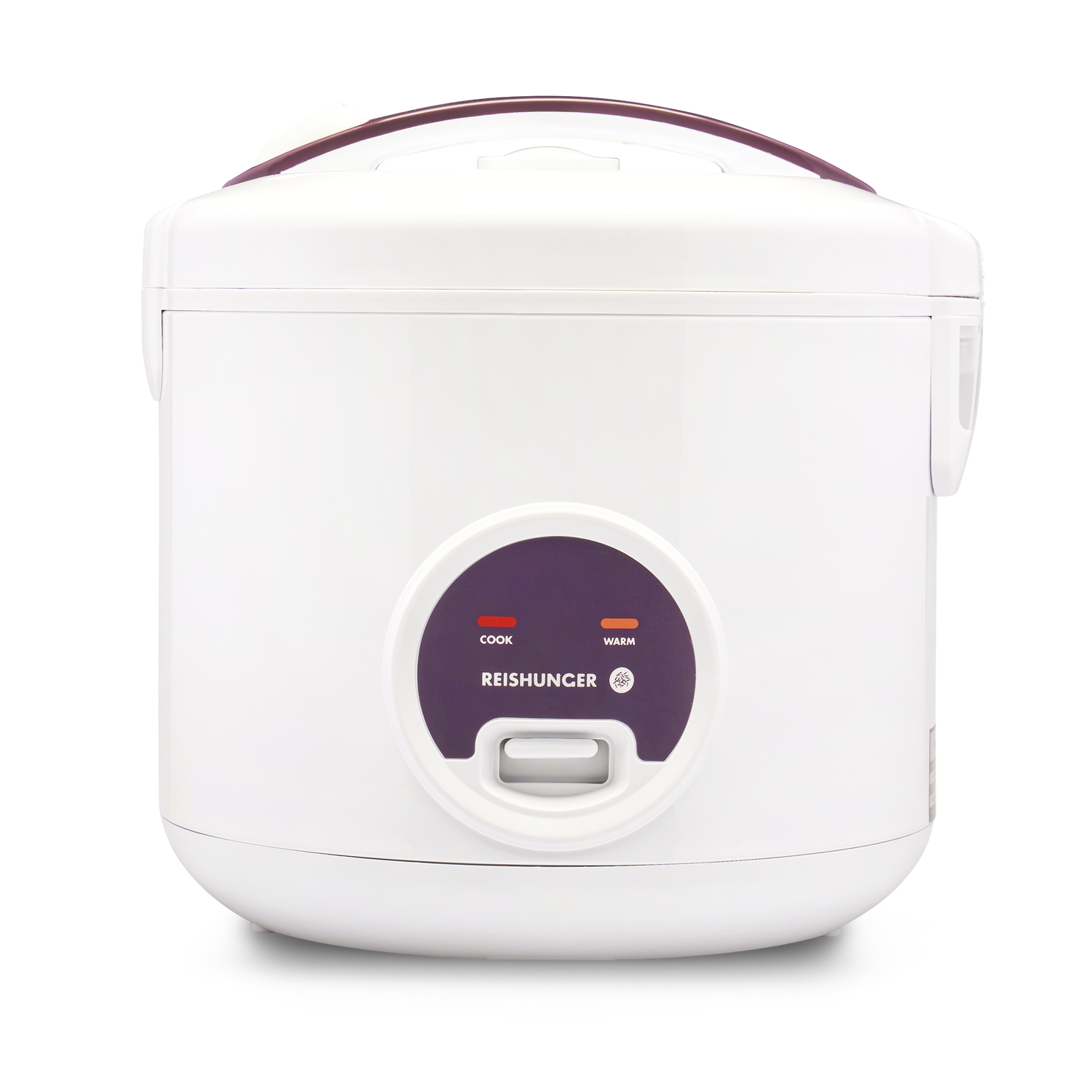 Reishunger Basis Reiskocher (1,8 l) | Weiß | Elektrischer Reiskocher mit Dampfgarfunktion| Innentopf mit Keramikbeschichtung