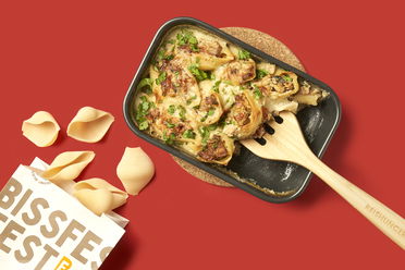 Conchiglioni mit Creamy Pilzfüllung