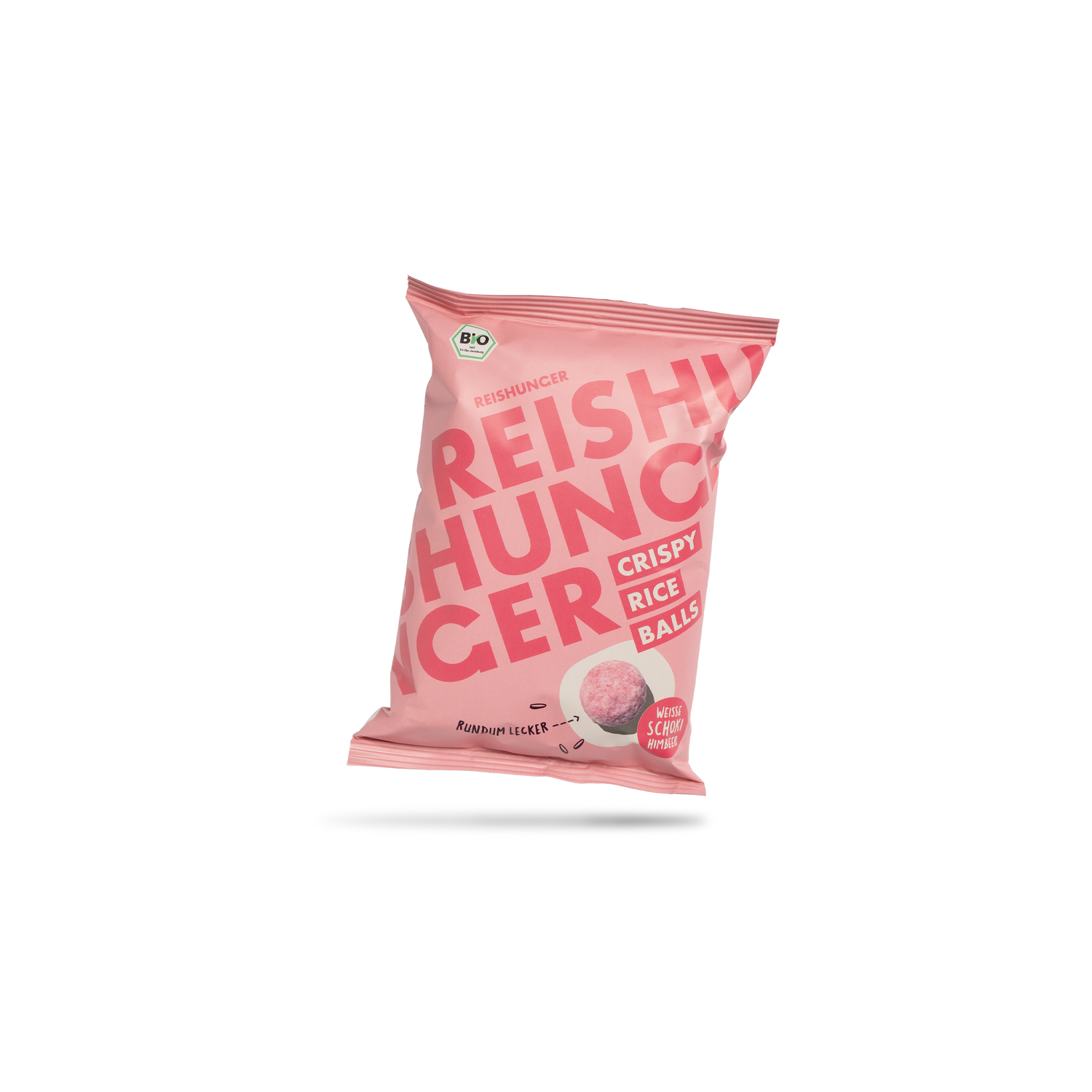Bio Crispy Balls aus Reis (50 g) | Weiße Schokolade-Himbeere