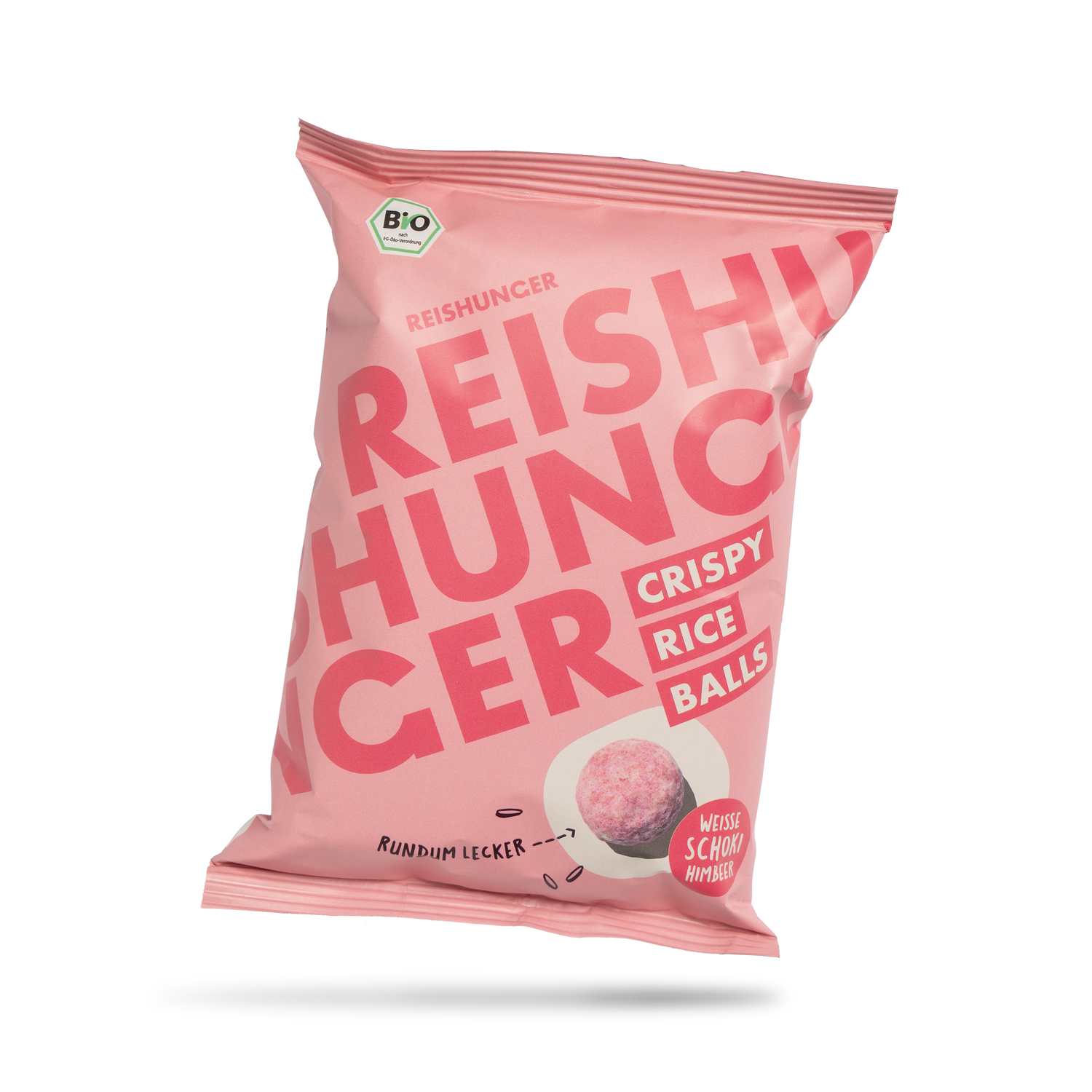 Bio Crispy Balls aus Reis (6 x 50 g) | Weiße Schokolade-Himbeere