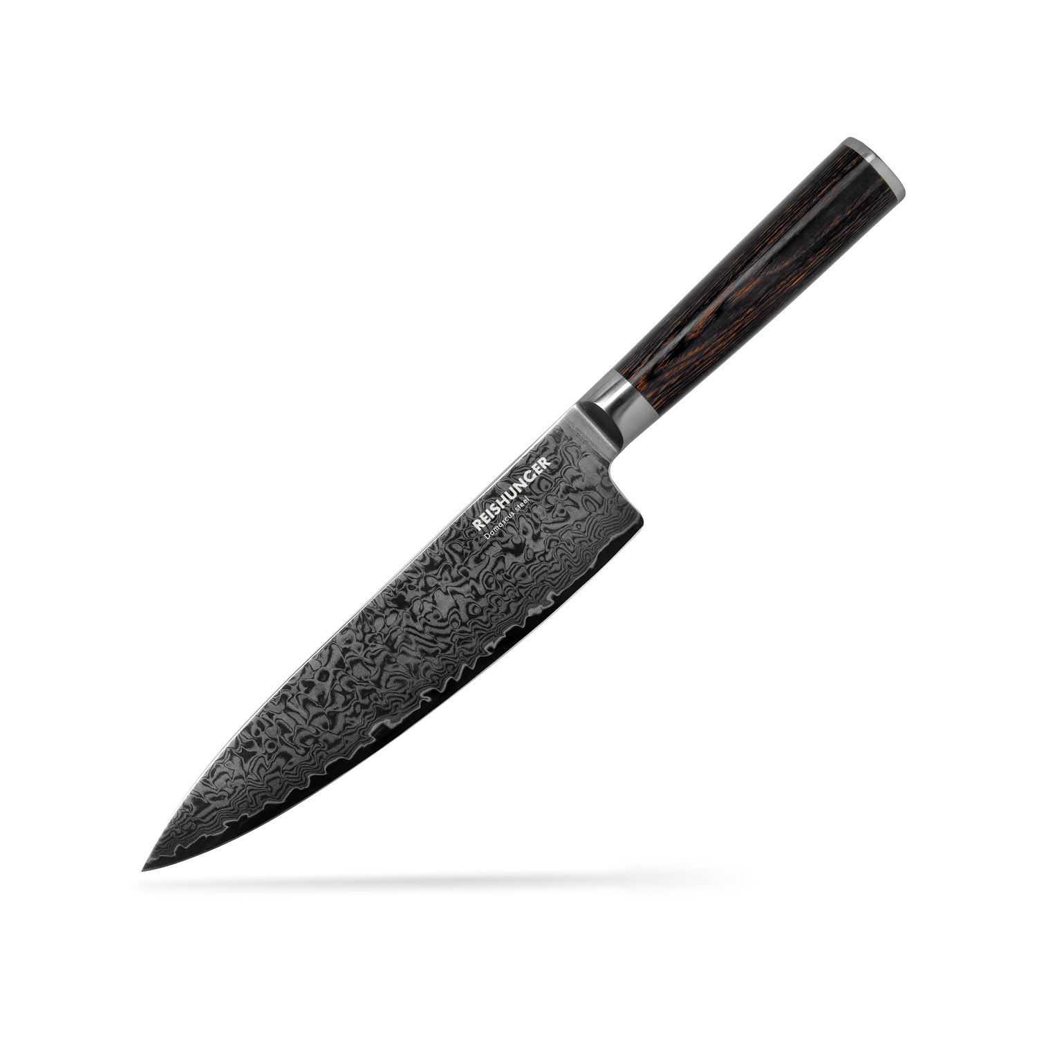 Damast Chef Messer | Profi Chef Messer aus hochwertigem Damaststahl | Scharfe Klinge | Extra lang & universell einsetzbar | Griff aus Pakkawood