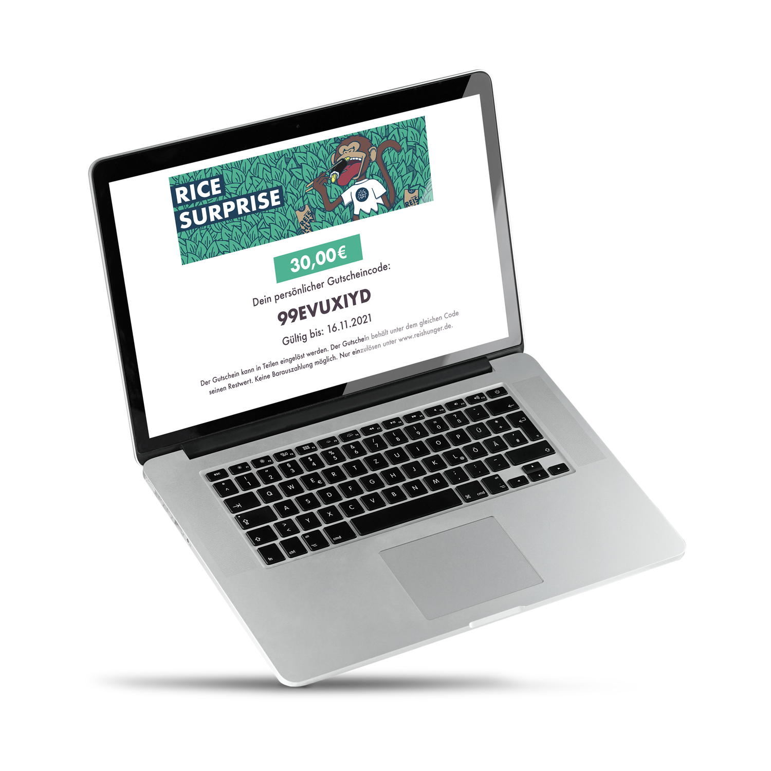 Reishunger Geschenkgutschein per E-Mail