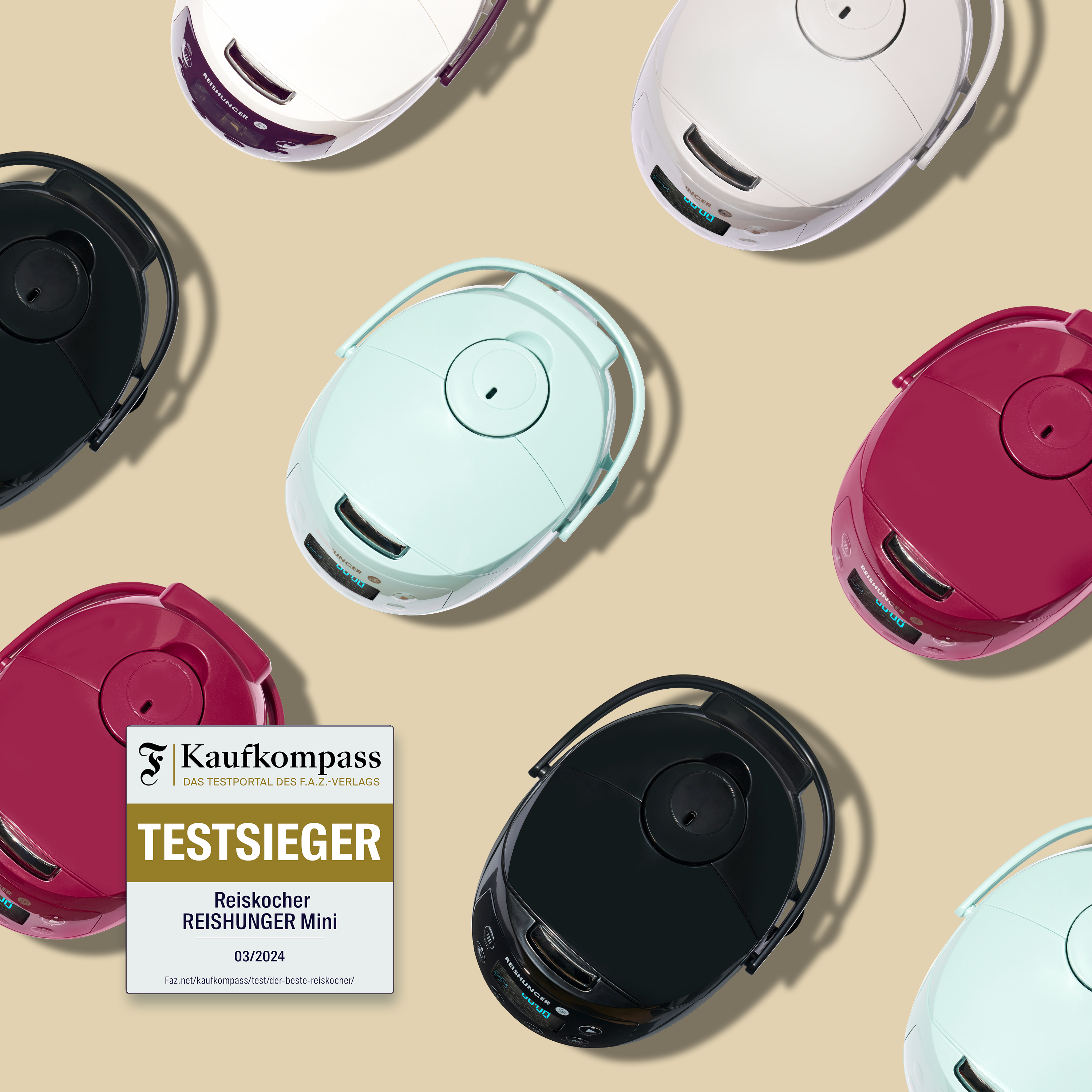 Digitaler Mini Reiskocher Starter Set mit Reis | REISHUNGER