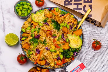 Gebratener Reis mit Kürbis und Avocado