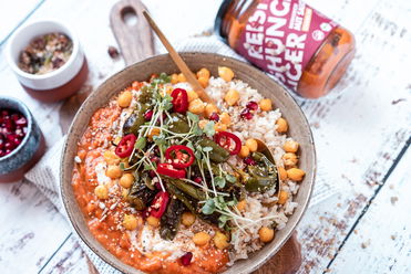 Chana Dal mit Natur Reis