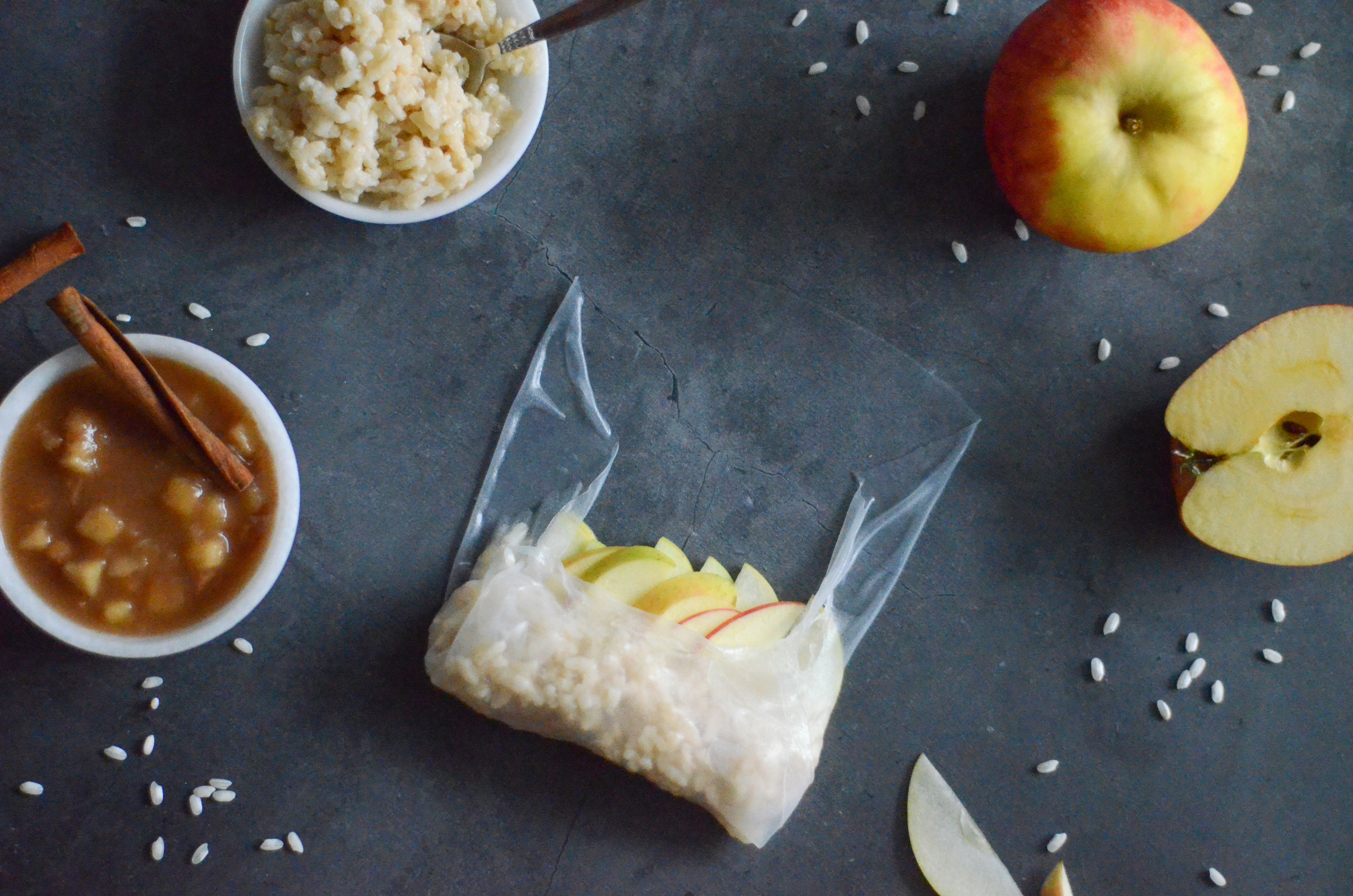 Vegane Milchreis-Sommerrollen Vegane Milchreis-Sommerrollen