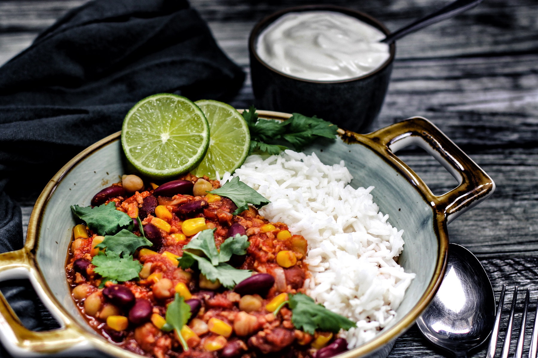 Chili sin Carne mit Basmatireis REISHUNGER