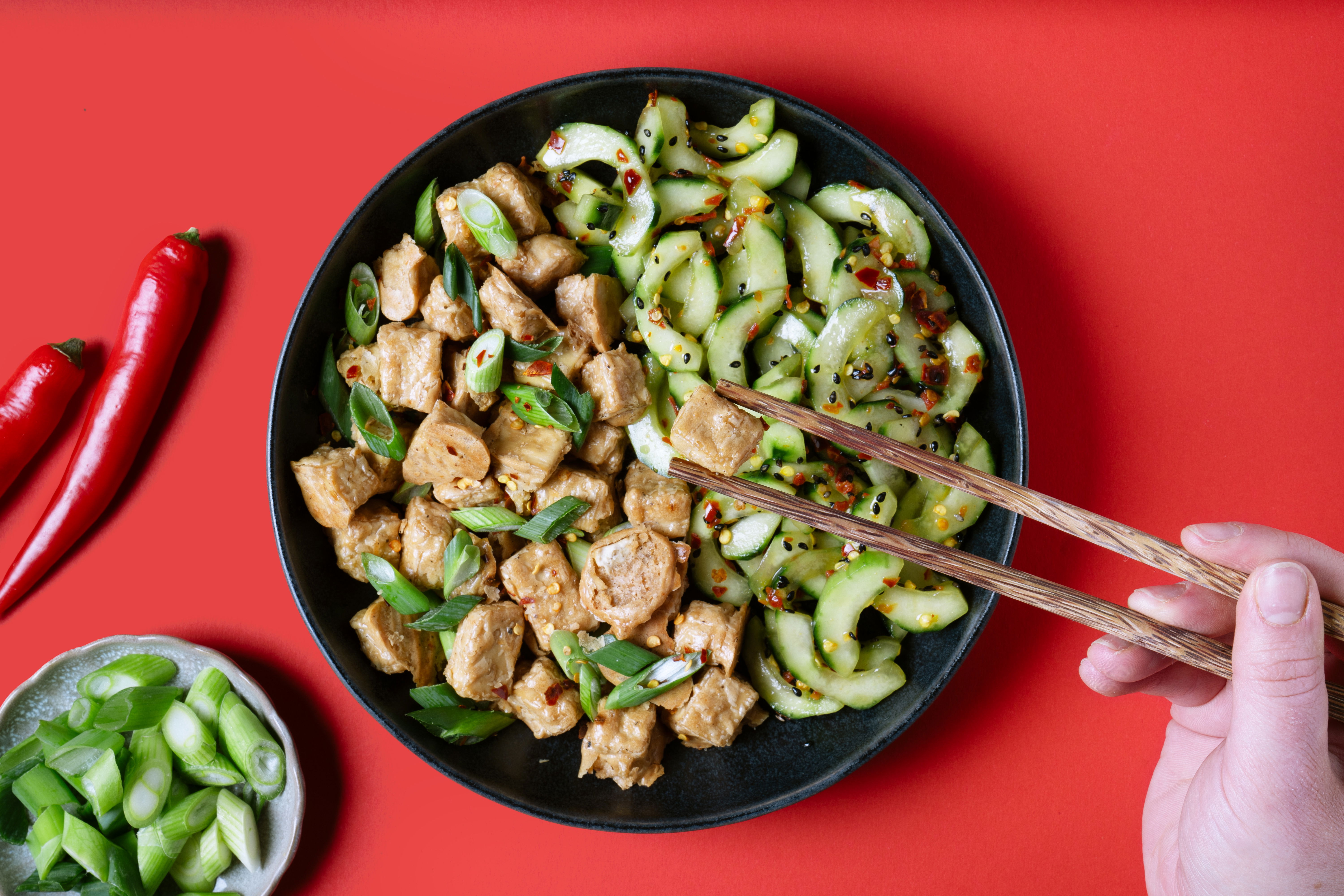 Gebackener Erdnuss Tofu | Rezept | Reishunger