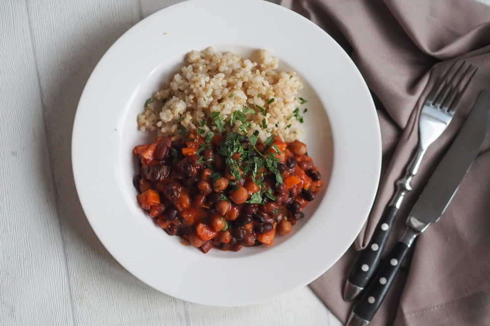 Gesunder Hülsenfrüchte-Eintopf