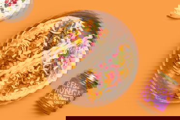 Halloumi Tasche mit Mango Chutney