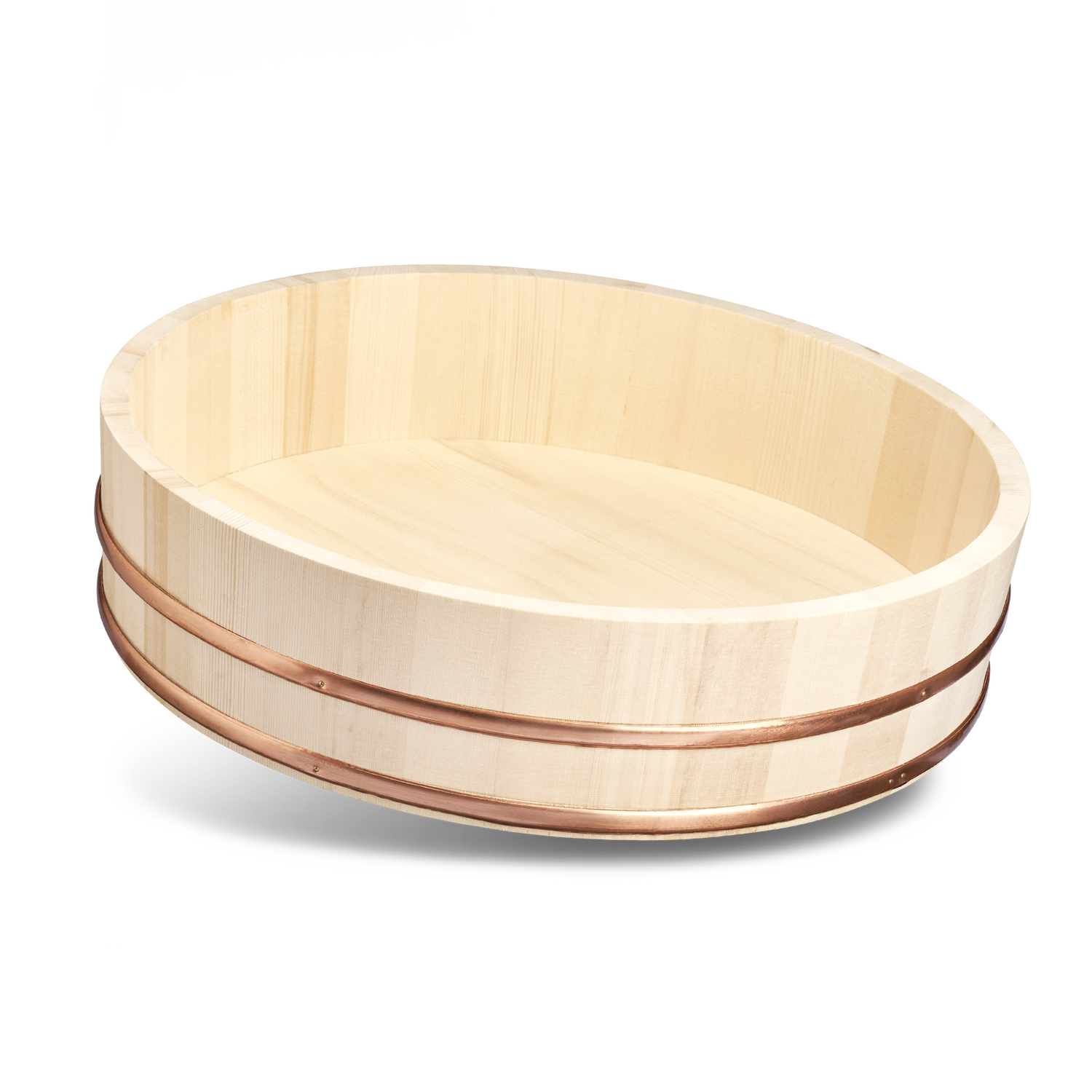 Hangiri Holzschüssel (48 cm) | Kiefernholz | Sushi Reis authentisch zubereiten