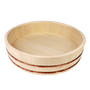 Hangiri Holzschüssel Für Sushi Reis 30 Cm Holzbottich 4-tlg.-Set