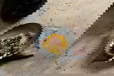 Haselnussiges Kürbis Risotto aus dem Digitalen Reiskocher