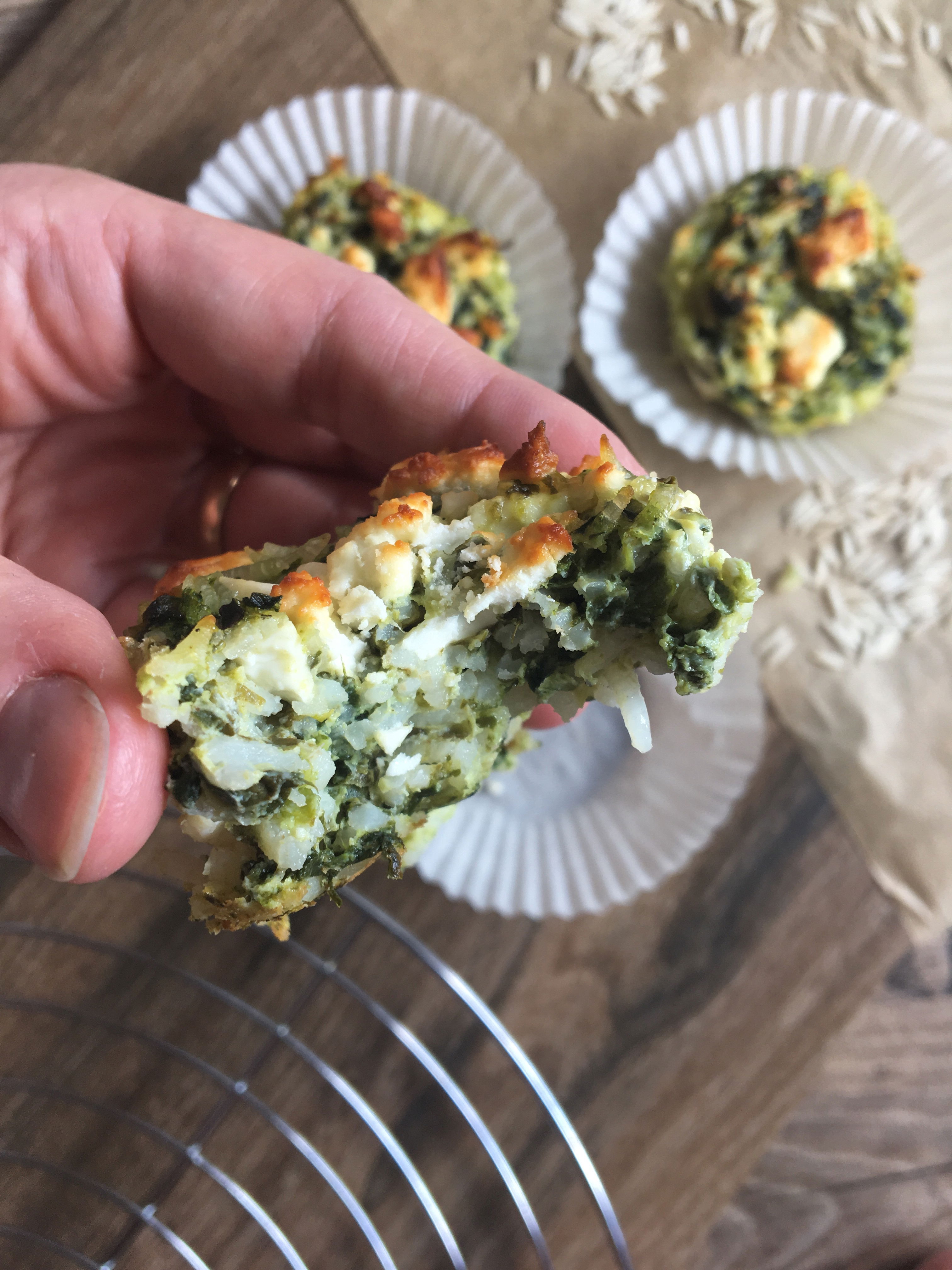 Herzhafte Spinat-Feta Muffins
