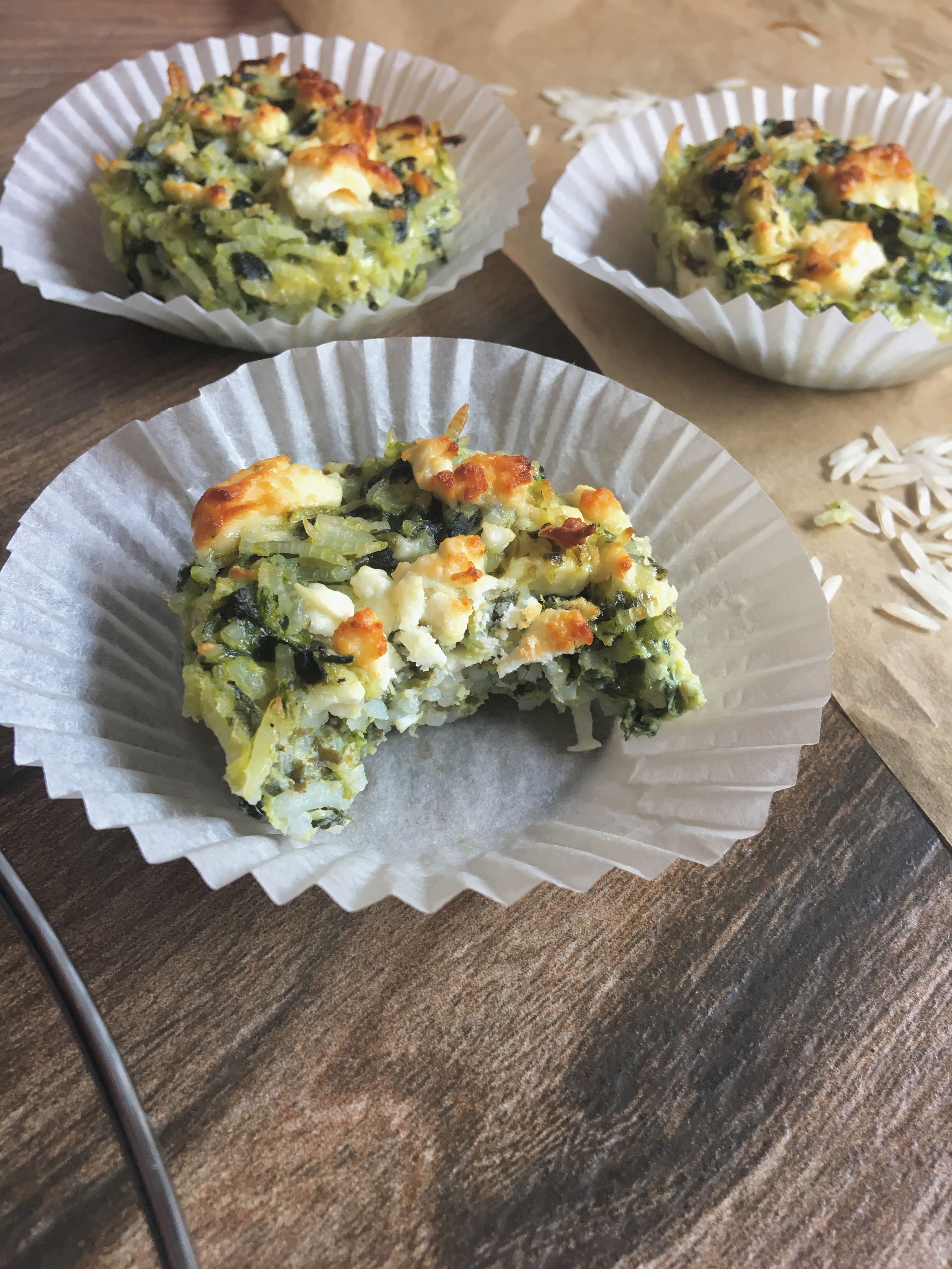 Herzhafte Spinat-Feta Muffins