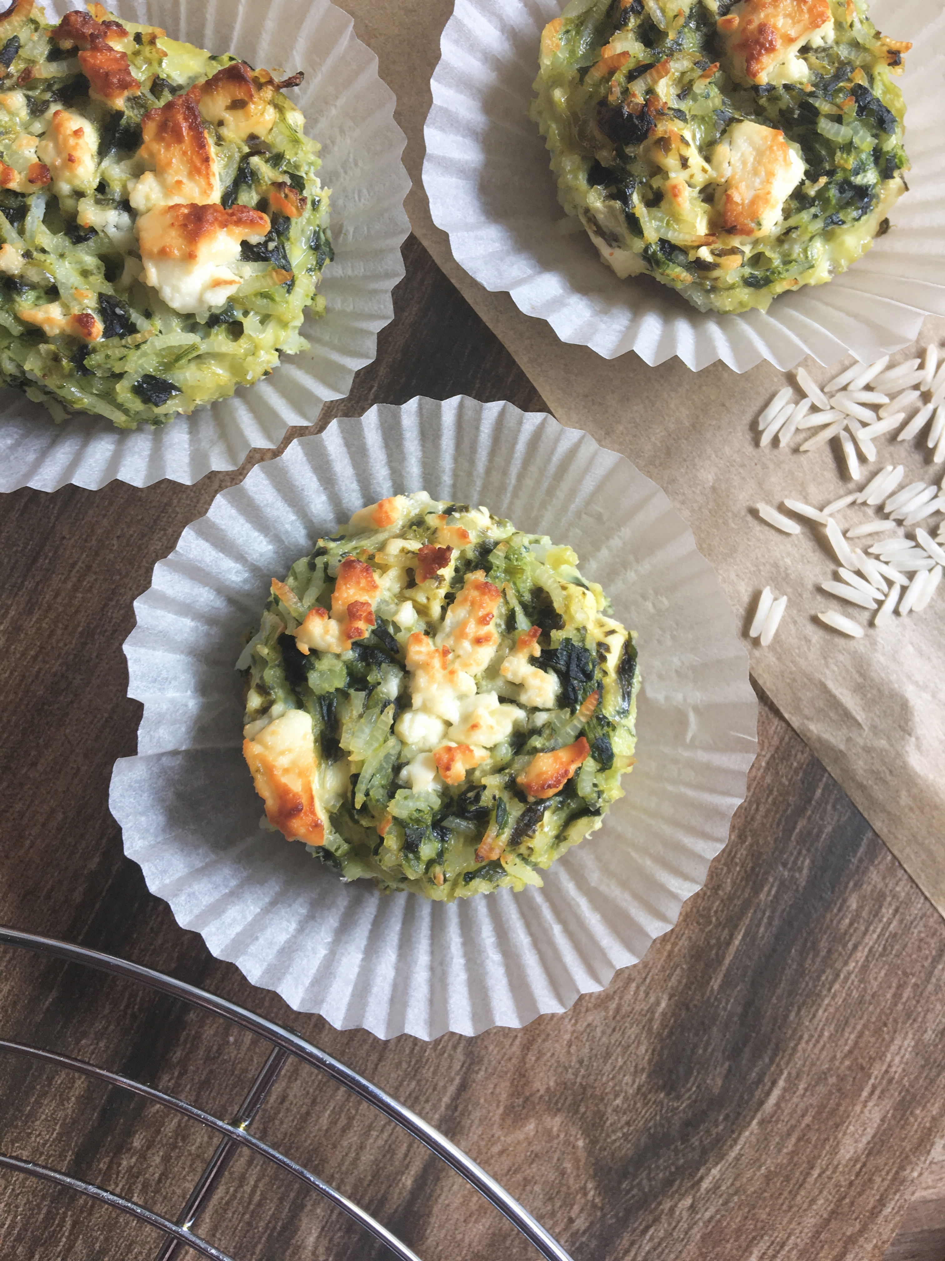 Herzhafte Spinat-Feta Muffins