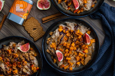 Spekulatius Milchreis mit Kürbis und Schokolade