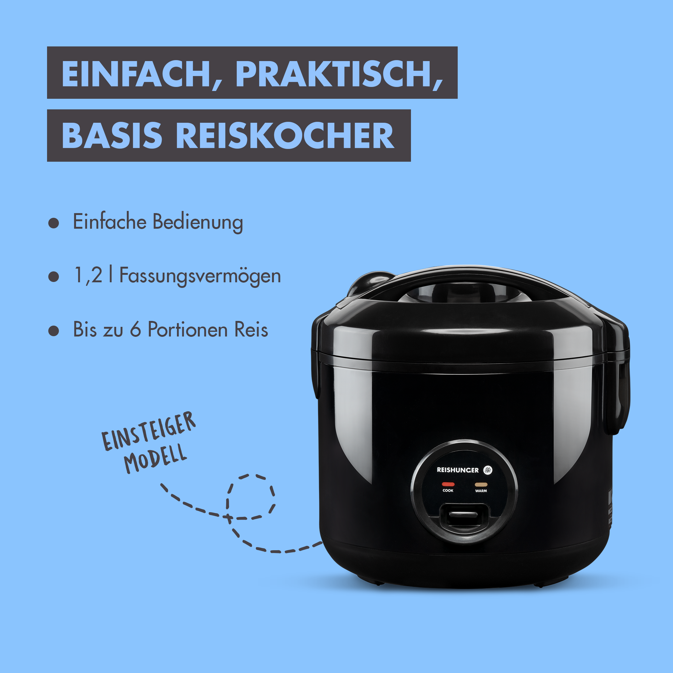 Reiskocher für perfekten Reis kaufen REISHUNGER