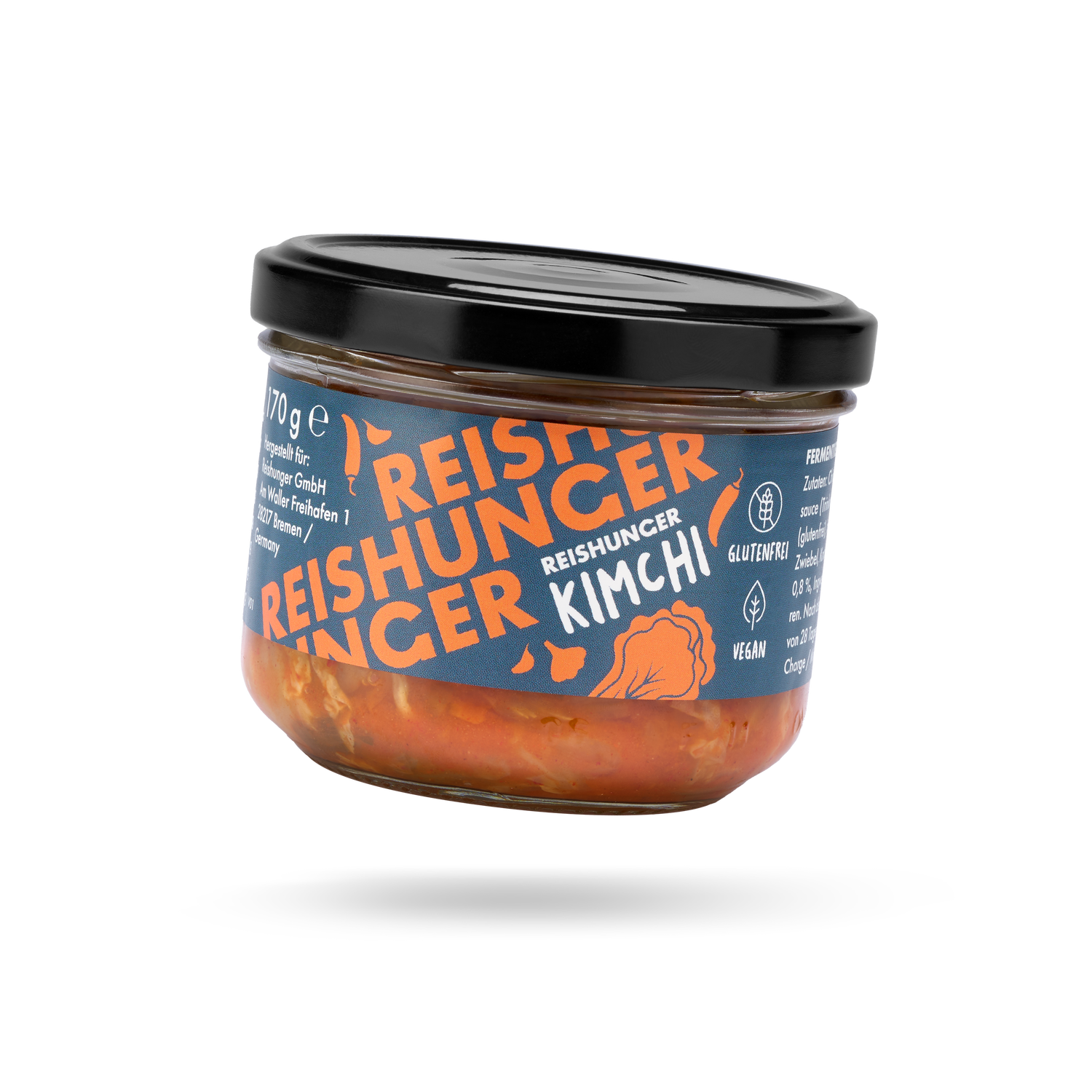 Kimchi (6 x 170 g) | Koreanisches Kimchi aus fermentiertem Chinakohl | Vegan