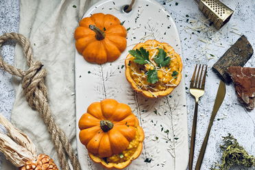 Mini Kürbis mit Kürbisrisotto