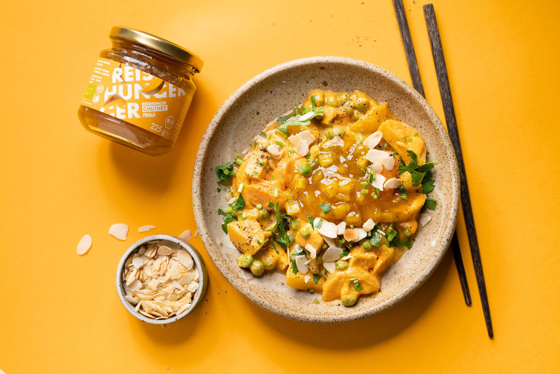 Rezept für Mango Chutney mit Kartoffel-Madras Curry | REISHUNGER