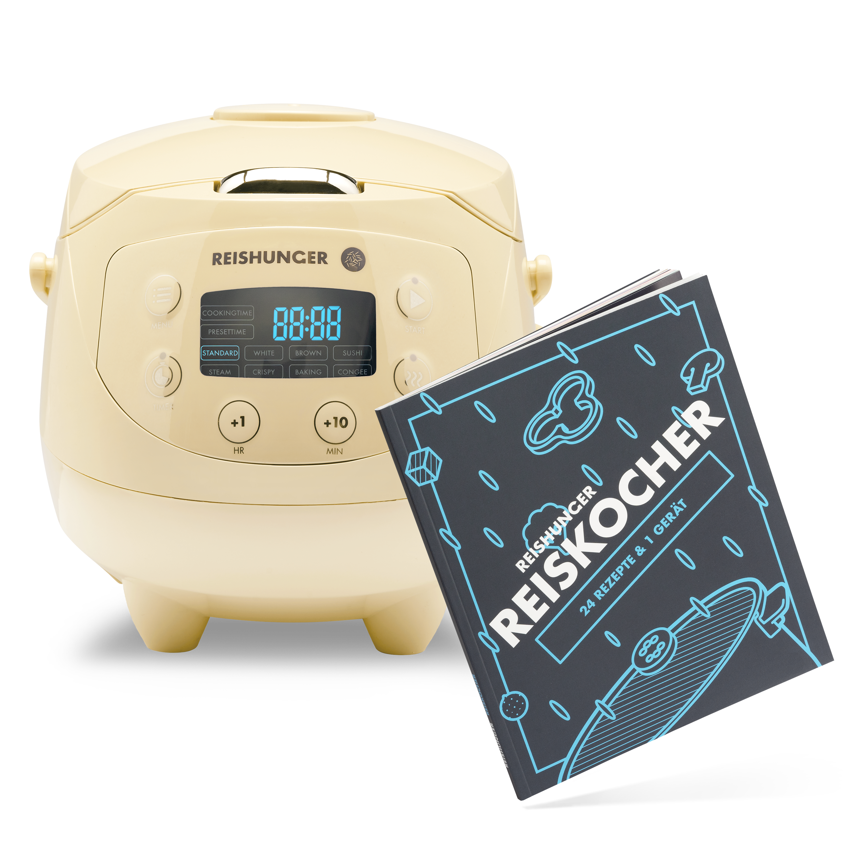 Digitaler Mini Reiskocher mit Kochbuch kaufen | REISHUNGER