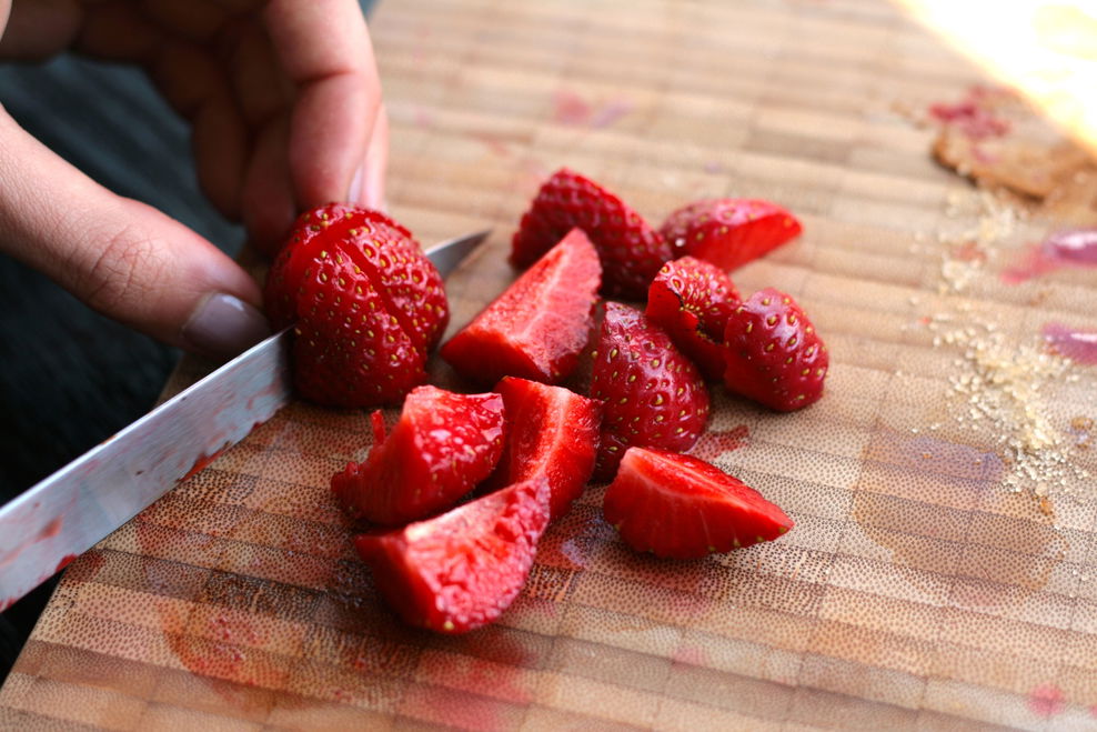 Milchreis mit Erdbeeren