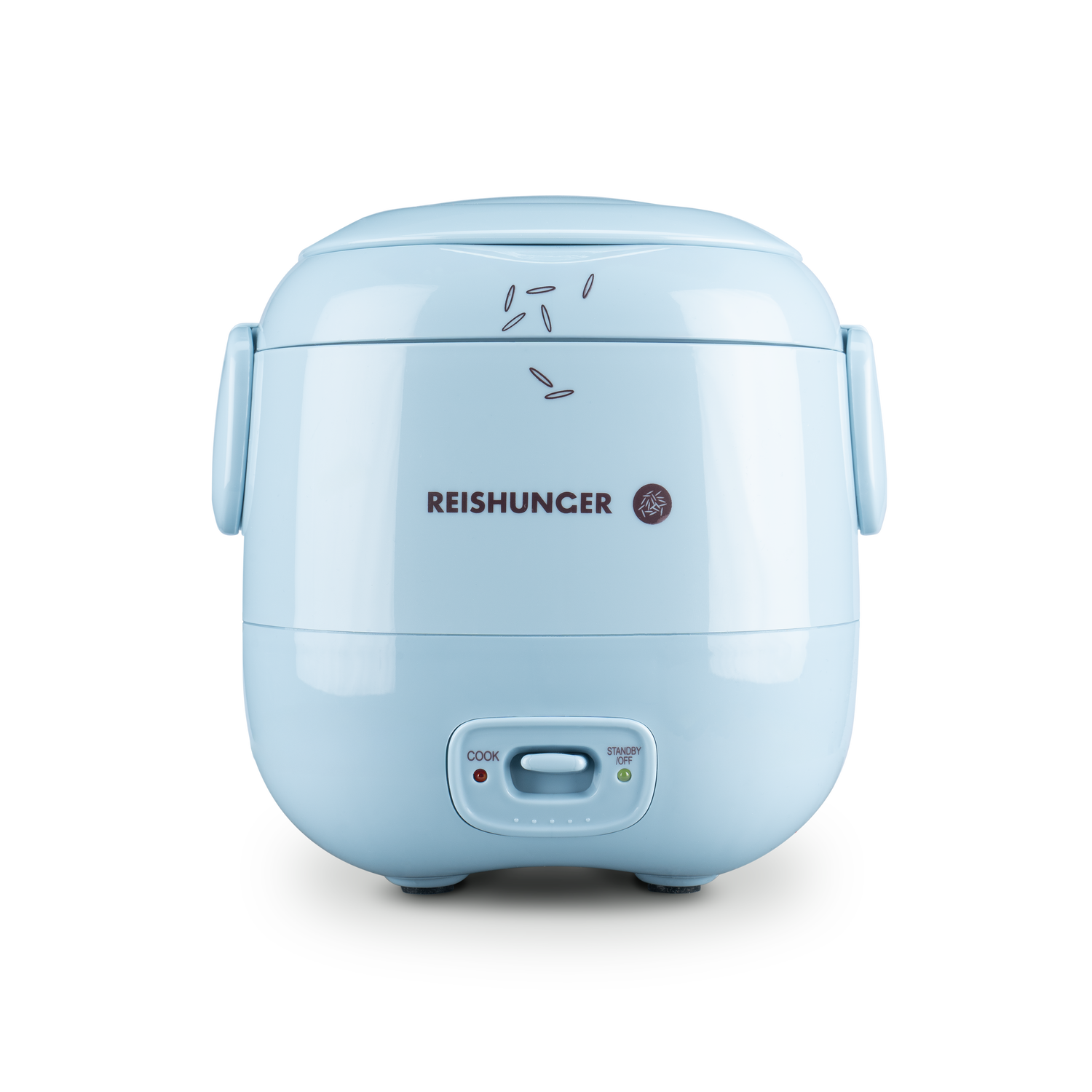 Reishunger Mini Reiskocher (0,3 l) | Hellblau | Elektrischer Reiskocher für 1-2 Portionen Reis