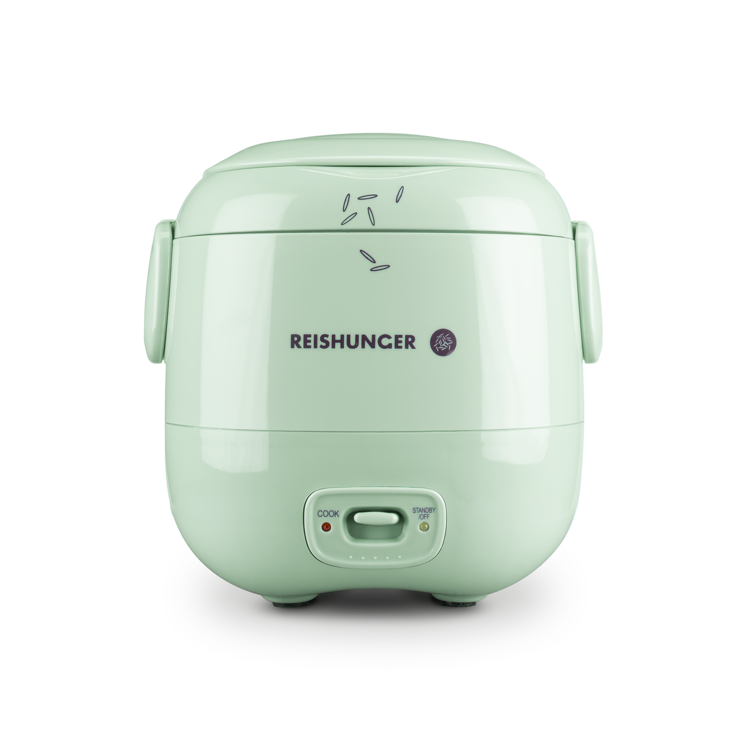 Reishunger Mini Reiskocher (0,3 l) | Salbeigrün | Elektrischer Reiskocher für 1-2 Portionen Reis