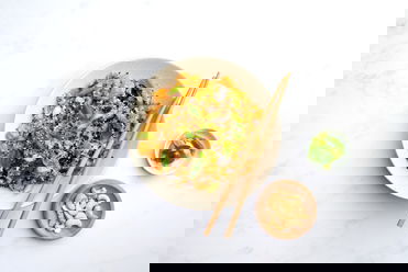 One Pot Kürbis Lachs Reis