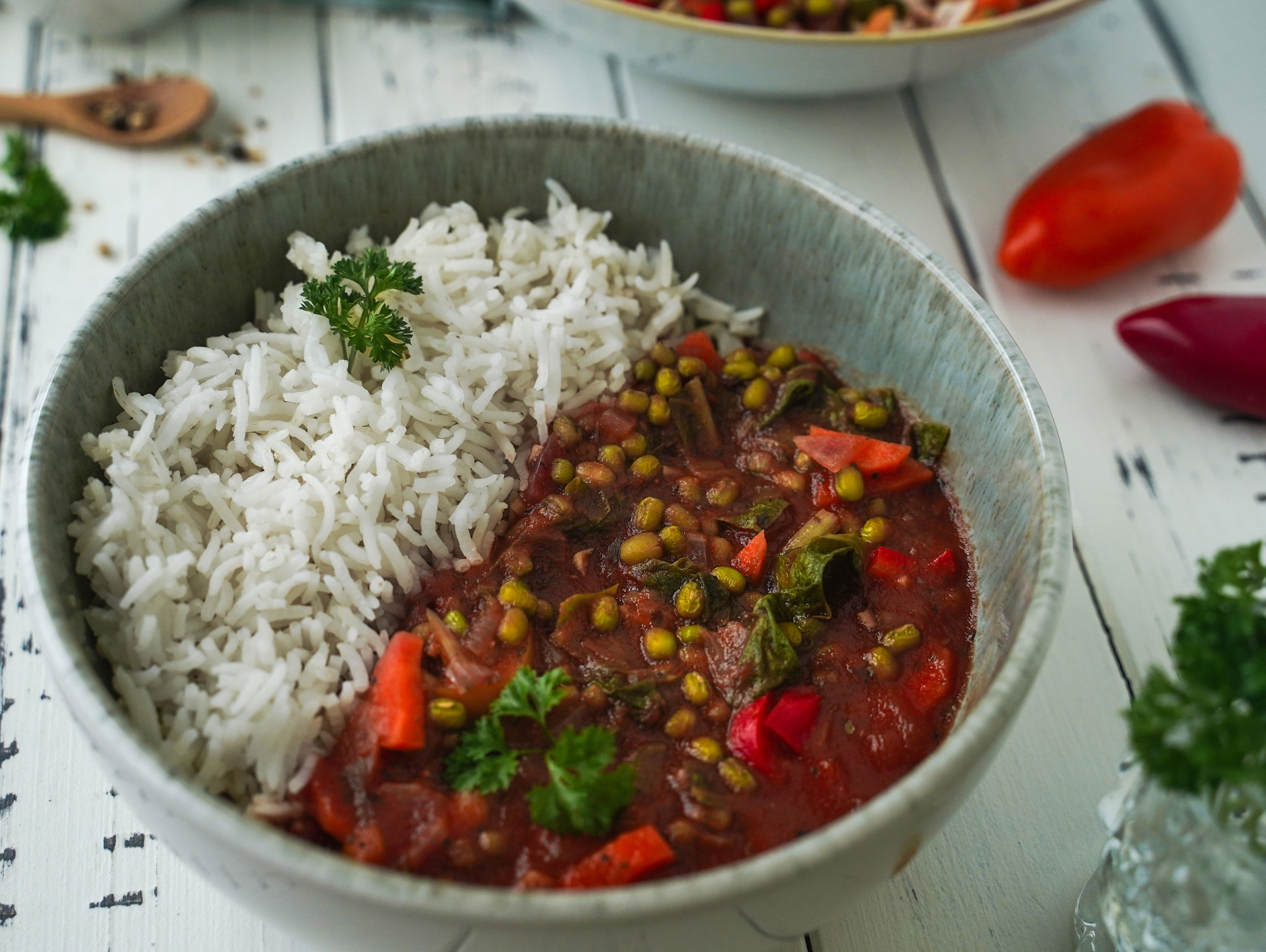 One Pot Reis a la Fasolada (griechische Bohnensuppe) One Pot Reis a la Fasolada (griechische Bohnensuppe)