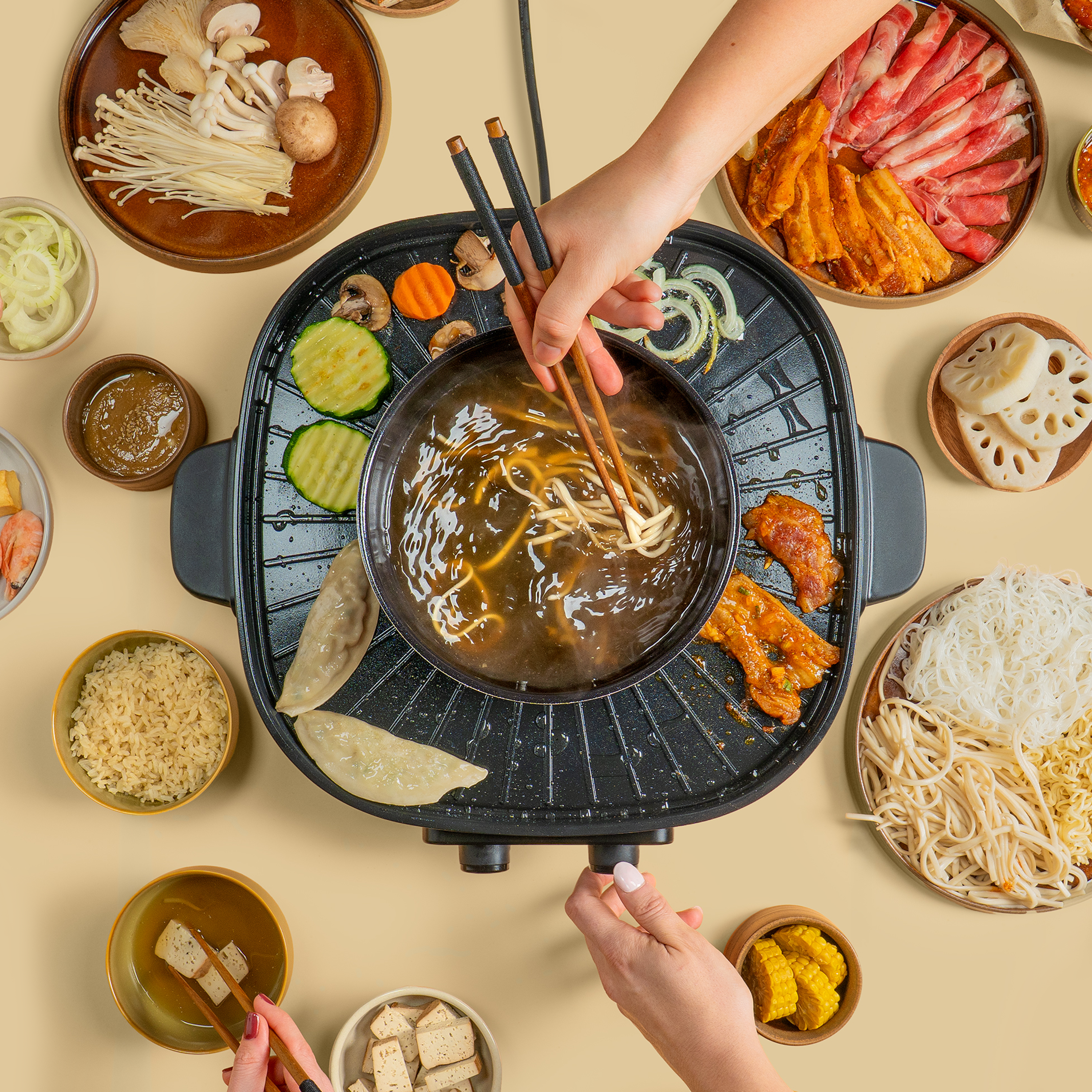 Hot Pot kaufen | mit Grillplatte | Reishunger