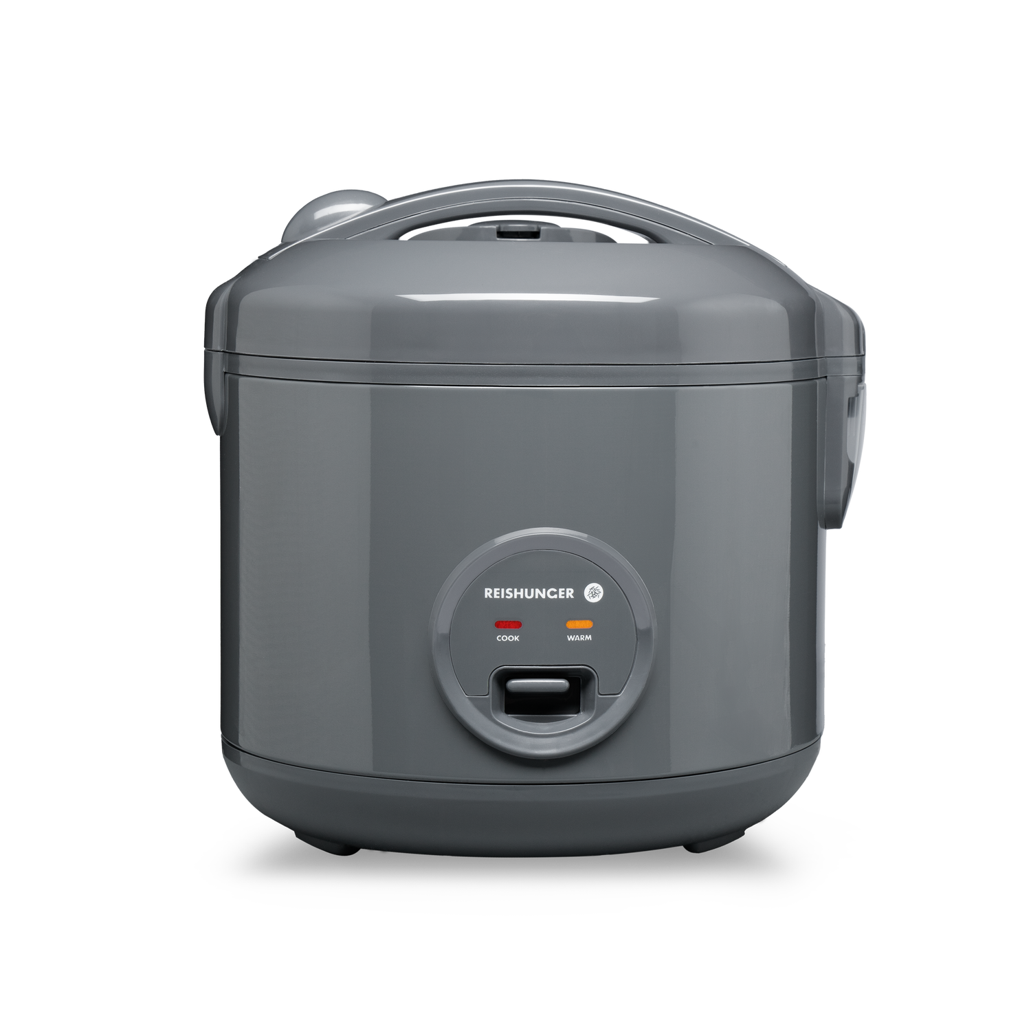 Reishunger Basis Reiskocher (1,2l) | Grau | Elektrischer Reiskocher mit Dampfgarfunktion| Innentopf mit Keramikbeschichtung
