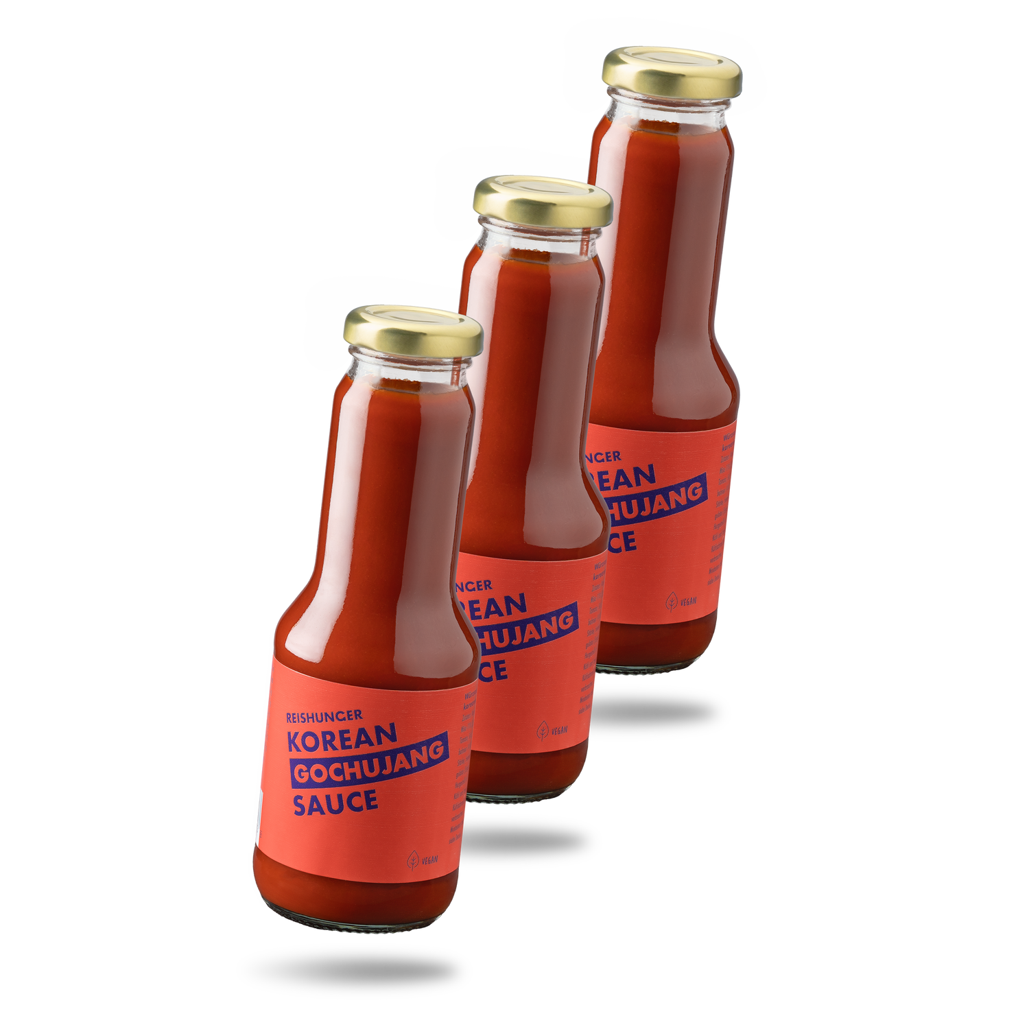 Korean Gochujang Sauce (3 x 300 ml) | Feurig-scharfe, leicht süße Chili Sauce | Perfekt für Bowls, Korean BBQ & Tteokbokki