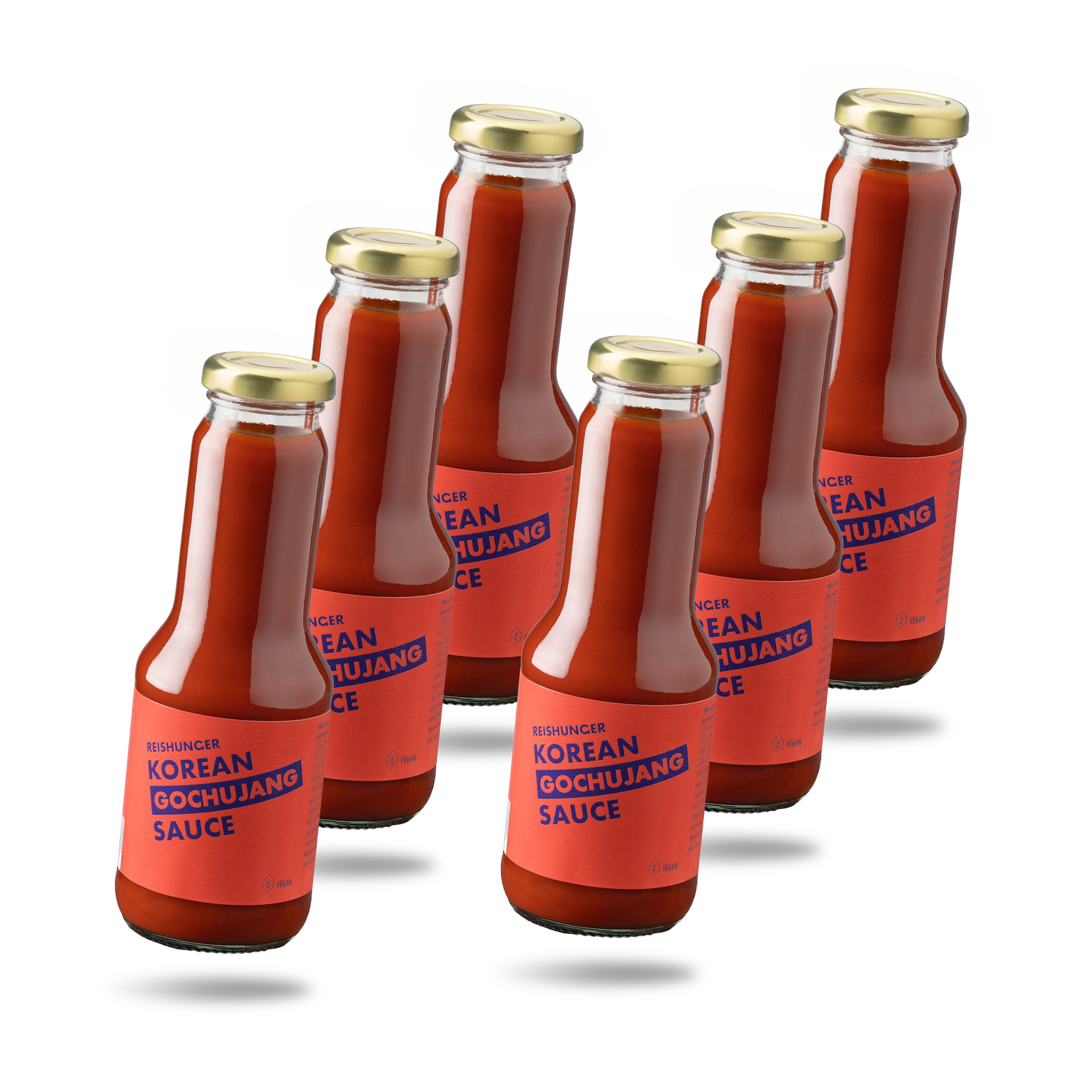 Korean Gochujang Sauce (6 x 300 ml) | Feurig-scharfe, leicht süße Chili Sauce | Perfekt für Bowls, Korean BBQ & Tteokbokki