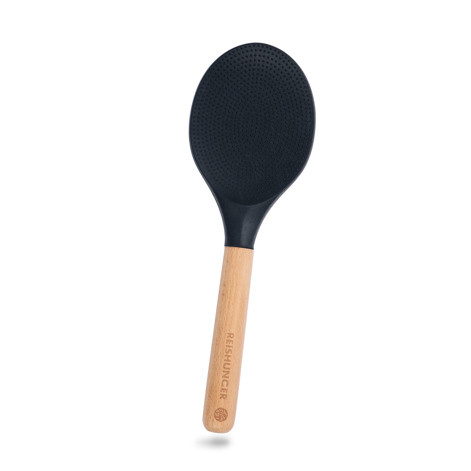 Reishunger Silikonlöffel (Schwarz) | Hitzebeständiger Reislöffel aus Silikon | Perfekt zum Rühren, Portionieren & Servieren
