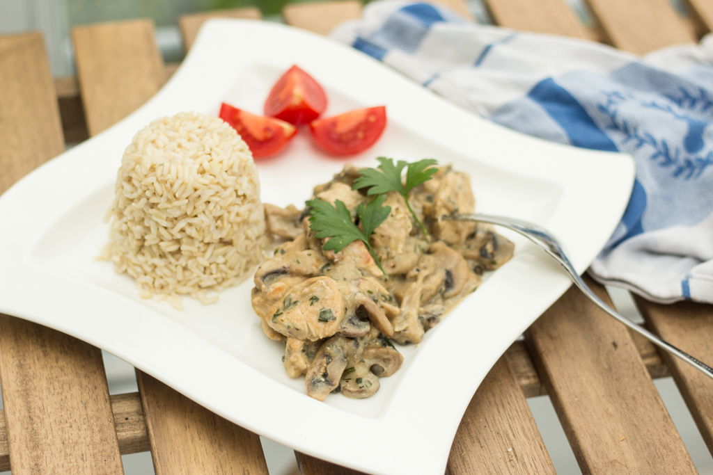 Pfeffriges Puten-Pilz-Geschnetzeltes