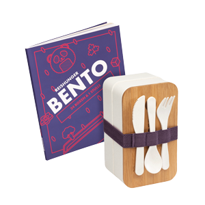 Reishunger Bento Box Weiß Starter Set | japanische Lunchbox & Kochbuch