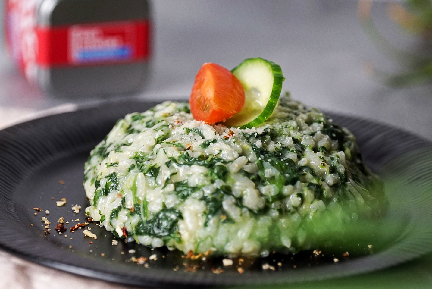 Cremiges Spinat-Risotto