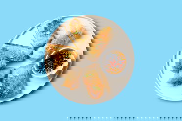 Reispapier Dumplings mit Kimchi