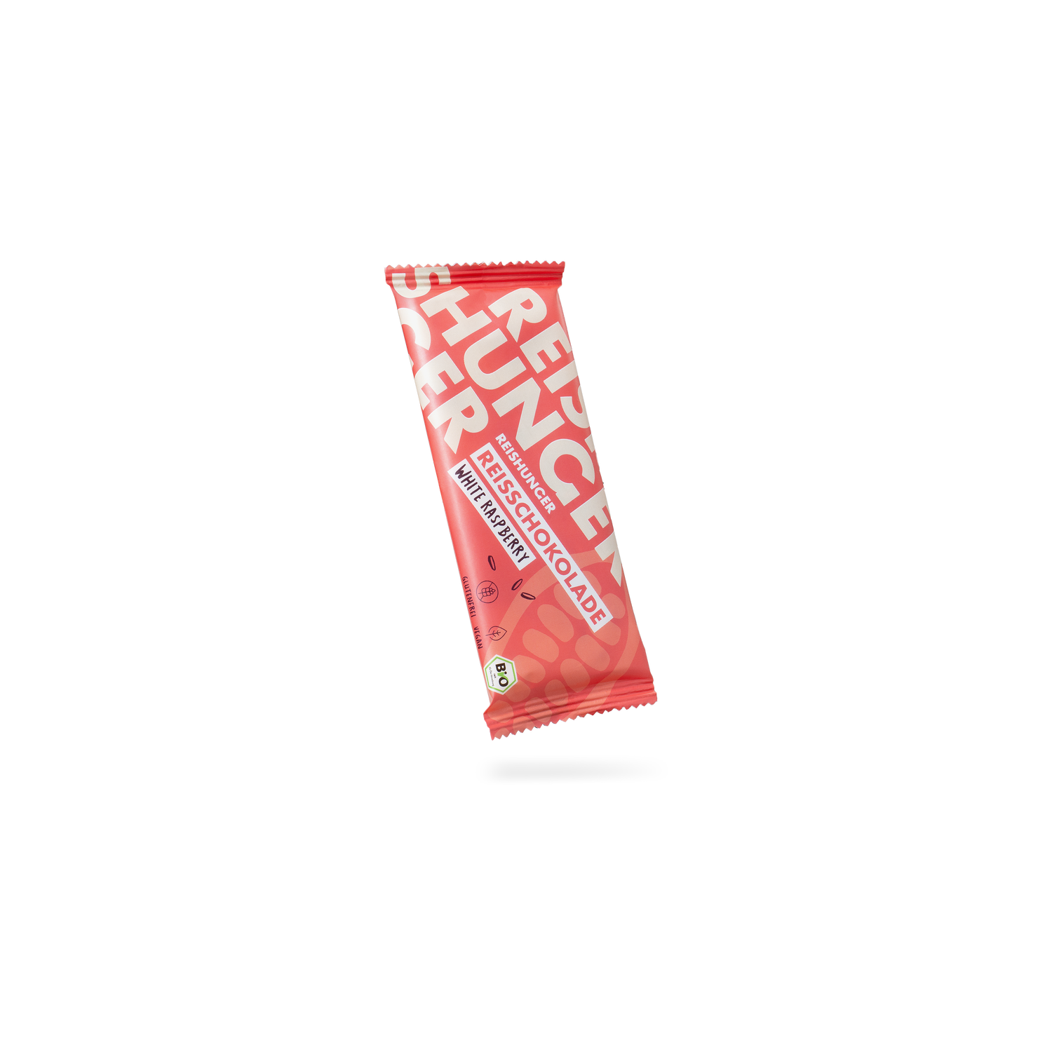 Bio Reisschokolade White Raspberry (44 g) | Beerig-süß mit fruchtigem Crunch | Weiße Reisschokolade mit Himbeeren | Vegane Schokolade aus Belgien