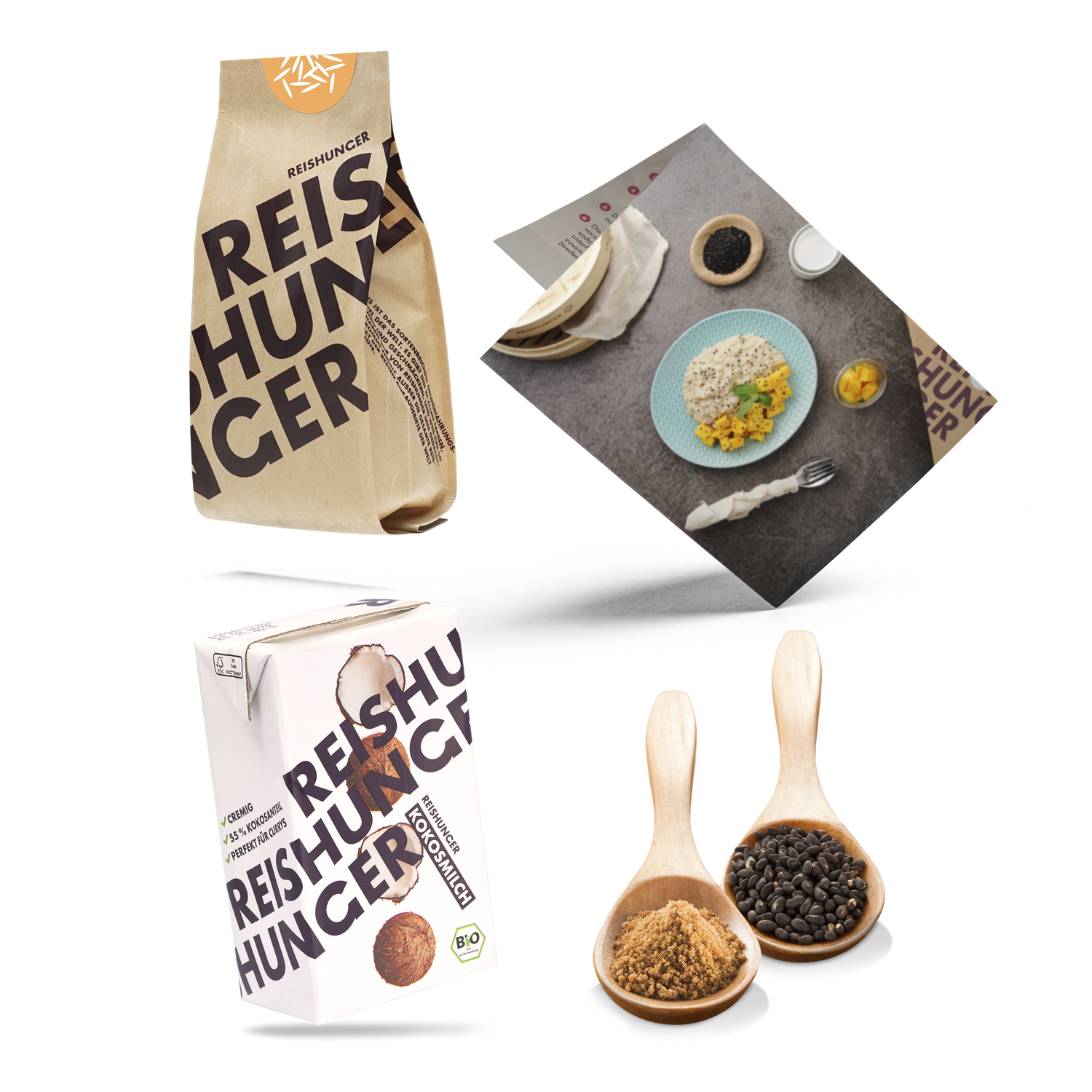 Mango Sticky Reis Box | Grundzutaten für thailändischen Klebreis | für 4 Personen