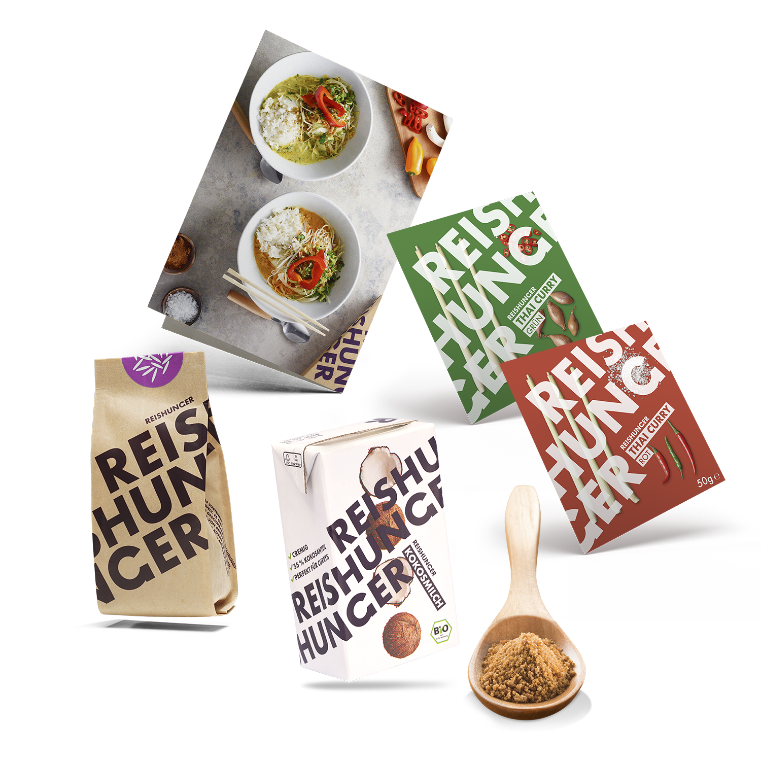 Thai Curry Box | Grundzutaten für grünes & rotes Thai Curry | für 4 Personen