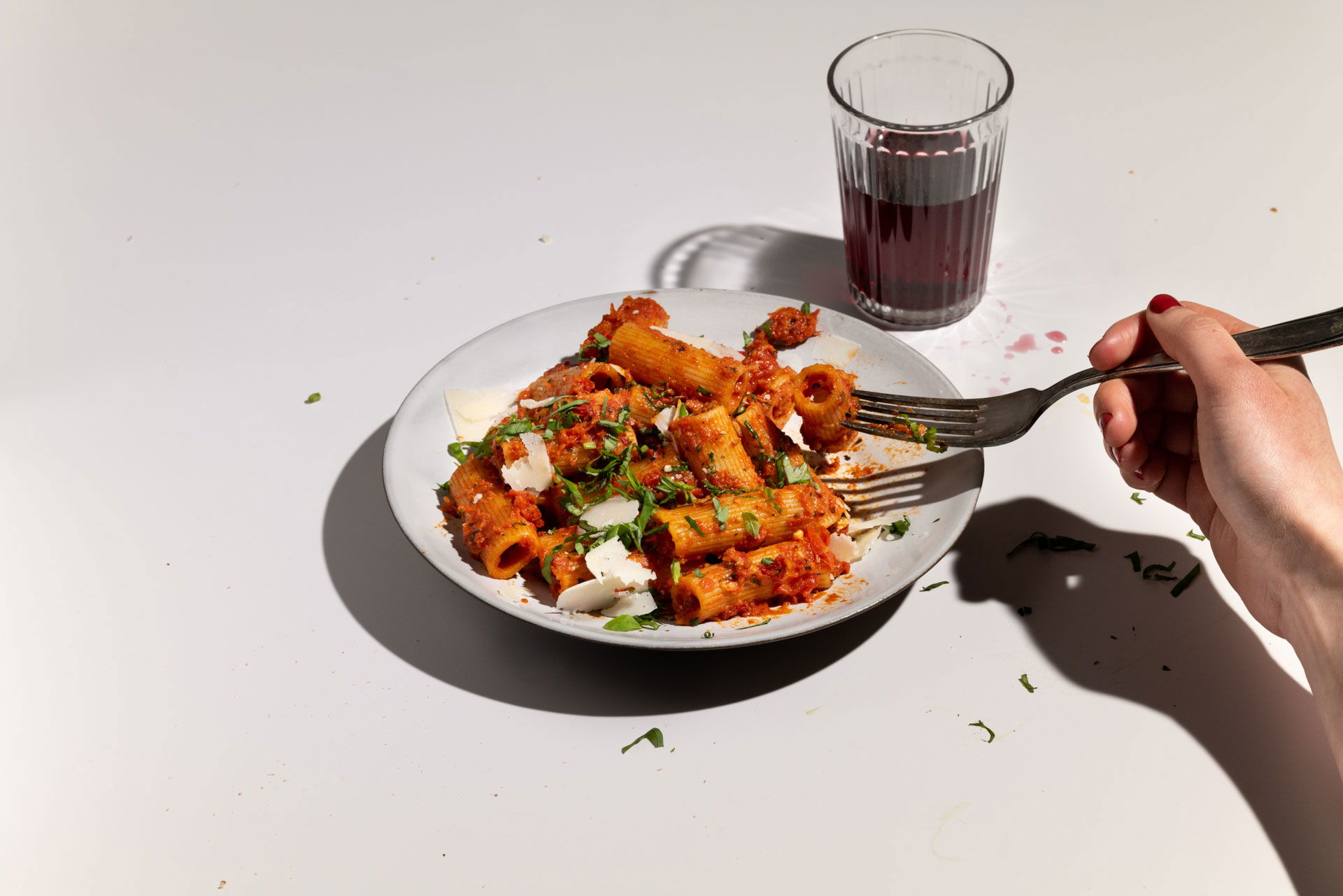 Rigatoni Basil-Passata mit Ofentomaten