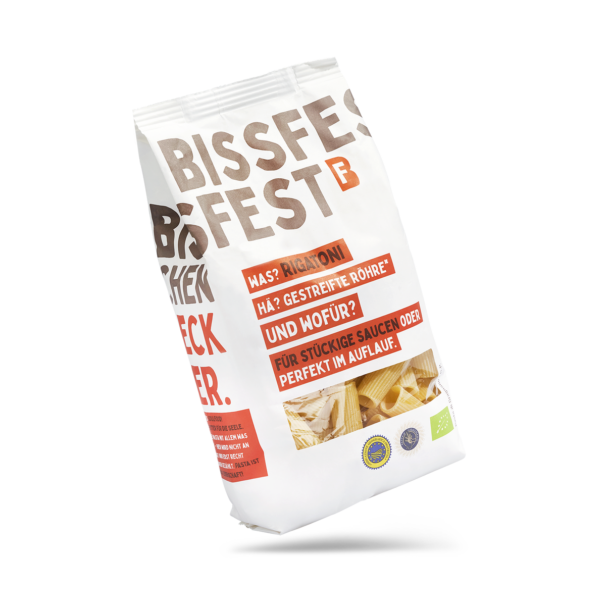Rigatoni Pasta kaufen BioQualität ab 500g BISSFEST