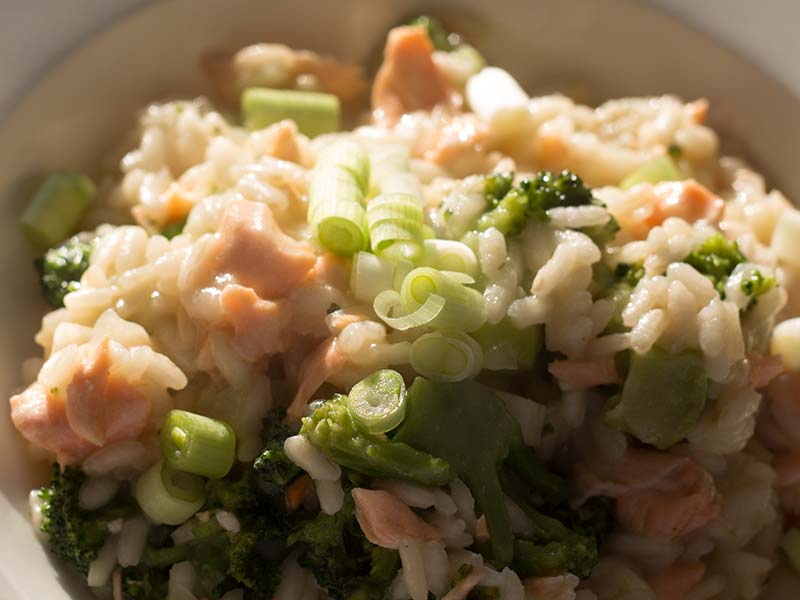 Risotto mit Lachs